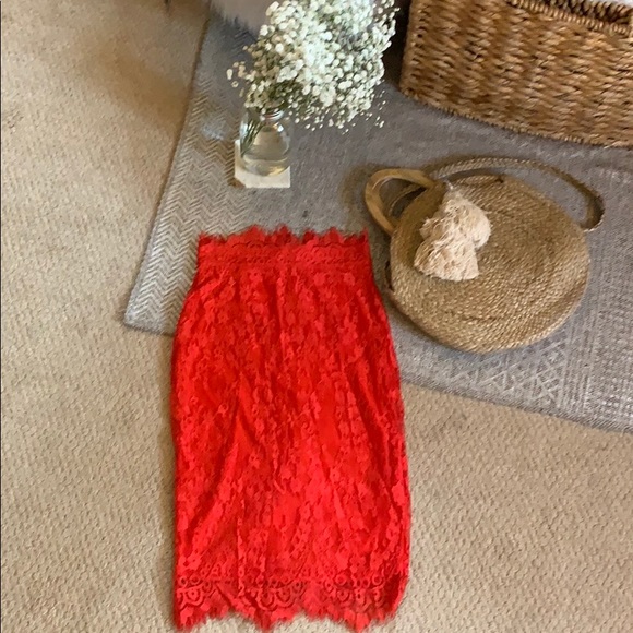 Amilee Eyelash Lace Midi Skirt - Picture 1 of 6